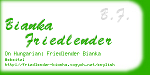 bianka friedlender business card